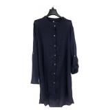 Unbranded Navy Blue Roll-Tab Tunic Size 5XL
