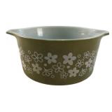 Pyrex Spring Blossom Green 471 Casserole Bowl
