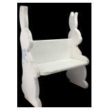 Sawmill Critters Wooden Rabbit Mini Bench
