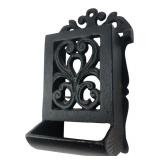 Ornate Cast Iron Wall Match Holder