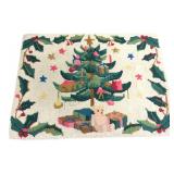 Design MFR Inc. Christmas Tree Wool Hooked Rug
