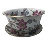 Toyo Decorative Floral Bowl & Plate Set