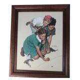 Norman Rockwell Marbles Champion Print