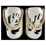 Pair Out Doors by Design Ceramic Lanterns