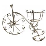 White Metal Bicycle Plant Stand
