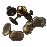 Art Deco Style Cufflinks & Studs Set