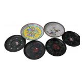 Set of 6 Cloisonne & Painted Coasters