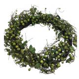 Faux Green Berry Grapevine Wreath