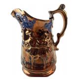 Antique English Copper Lusterware Pitcher