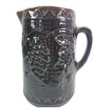 Star Mark Brown Glazed Stoneware Grape Pitcher