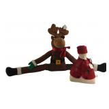 Rustic Holiday Reindeer & Snowman Figures