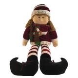 Large Plush Christmas Elf Doll Figure