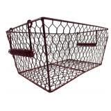 Red Chicken Wire Storage Basket