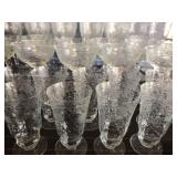 Antique 36 pc Floral Cut Glass Stemware Set