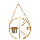 Orange Metal Hanging Oriole Bird Feeder