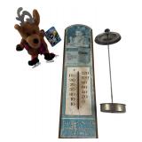 Mixed Lot: Grape-Nuts Thermometer & Snowden Plush