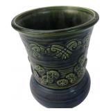 Green & Blue Glazed Ceramic Vase