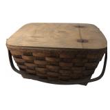 Woven Wood Splint Picnic Basket