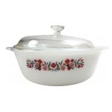 VTG Fire-King Primrose 2 Qt Covered Casserole Dish