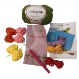 WaldyWop Flower Bookmark & Dinosaur Crochet Kit