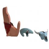 Southwestern Painted Ceramic Animal Figures