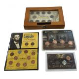 Mixed US Penny Collection Sets Lincoln Indian