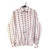 Ben Sherman Floral Stripe Long Sleeve Shirt Sz M