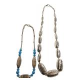 Pair of Silver-Tone Beaded Necklaces