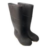 Tingley Brown Rubber Work Boots Size 4M/6W 15"H