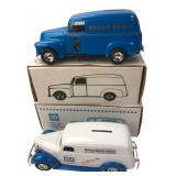 Two Ertl Delco Die-Cast 1938 Panel Banks