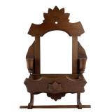 Carved Wood Wall Shelf Frame 19"H