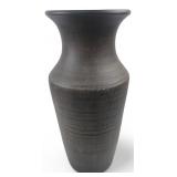 Large Mexican Dark Textured Ceramic Vase 19"H