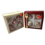 Krebs & Victoria Collection Glass Ornaments