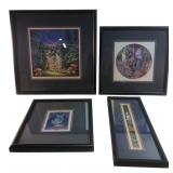 Randal Spangler Framed Dragon Prints Lot of 4