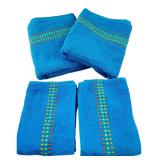 Set of 4 Blue Bath & Hand Towels