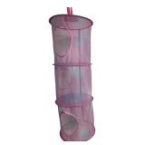 3-Tier Hanging Mesh Storage Organizer Pink Blue