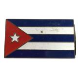 Baron Buckles Solid Brass Cuban Flag Belt Buckle