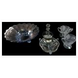 Assorted Silver Overlay Glassware Lot