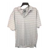 FootJoy Striped Golf Polo Shirt Size L