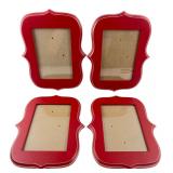 Hobby Lobby Set of 4 Red 5x7 Picture Frames