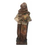 Folk Art Papier-Mï¿½chï¿½ Woman Figure 13H
