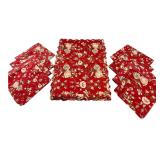 Set of 8 Quilted Floral Placemats & Napkins
