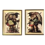 Pair M.I. Hummel Reproduction Framed Prints