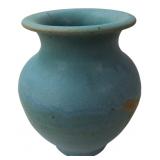 Rosie Signed Studio Pottery Blue Vase