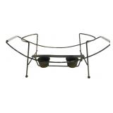 Brass-Toned Wire Food Warmer Stand