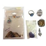 Mixed Jewelry Lot Photo Brooch Size 8 Ring