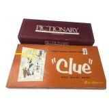 Parker Brothers 1960 Clue & Pictionary Games