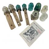 Hemingray Glass Insulators & Pegs Lot