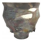 Studio Pottery Pierced Iridescent Vessel