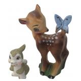 Walt Disney Bambi & Thumper Ceramic Figurines